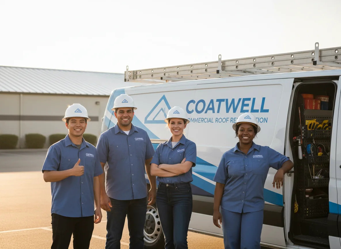 Commercial roof coating company in Wheelwright, MA