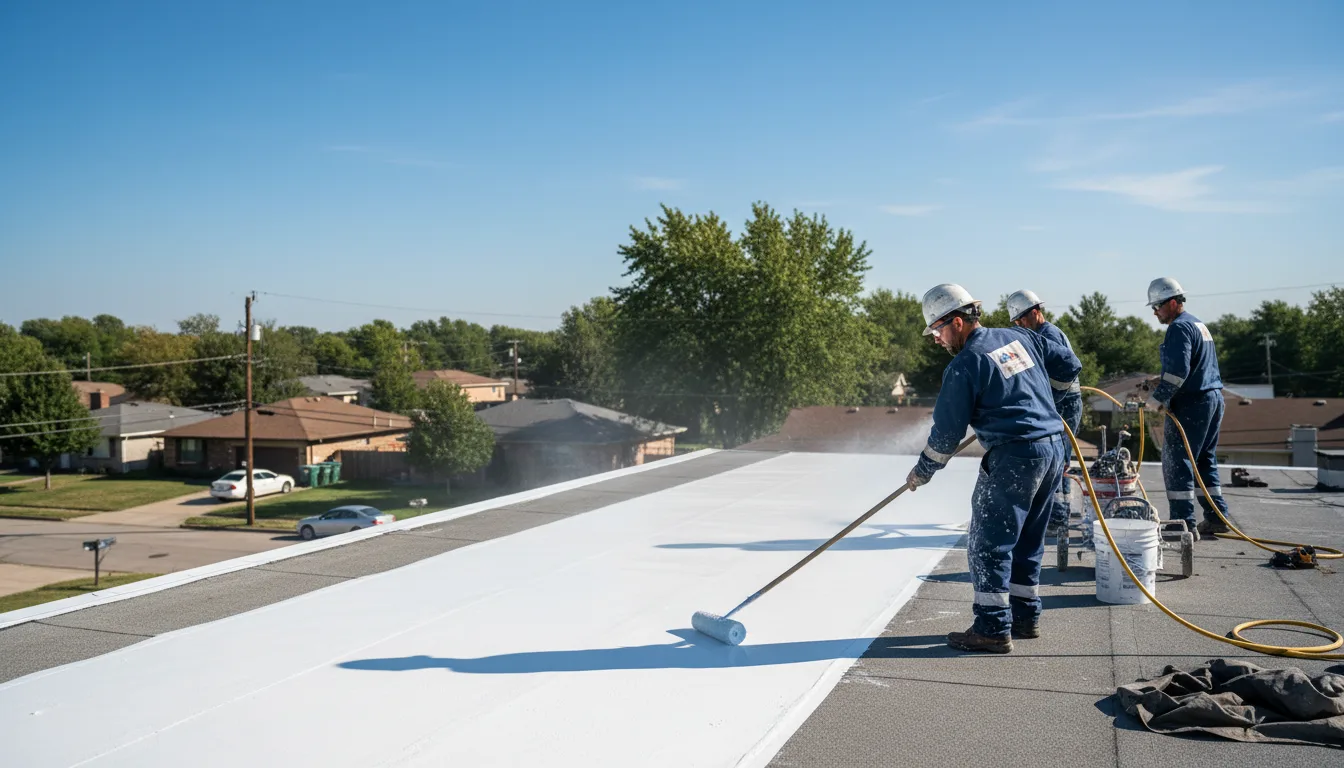 Commercial roof coating in Wheelwright, MA near me